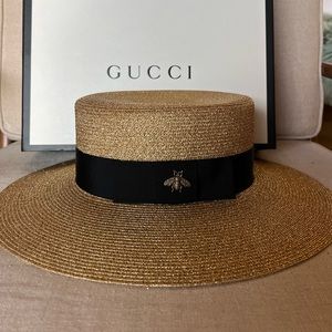 Gucci Gold Straw Hat